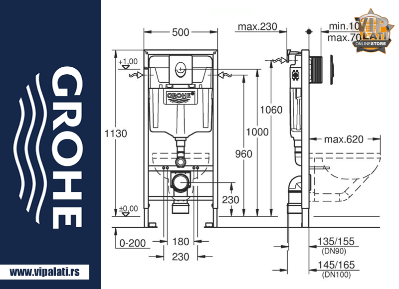 UGRADNI VODOKOTLIC RAPID 3/1 38721001/38505000 - GROHE - Slika 3