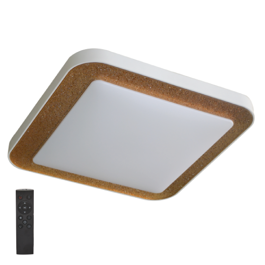 M205418 2x36W transparentno šampanj-zlatna+opal LED SMD 3000~6500K 515x515mm plafonjera sa daljinskim 1