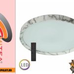 CRNO BELA PLAFONSKA LED LAMPA SA DALJINSKIM M205482 ~72W SMD 3000~6500K fi490 x h60mm