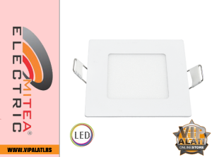 M3UK 3W 6500K beli ugradni kvadratni LED panel 1 | vipalati.rs