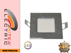 M3UK-CH 3W 6500K hrom ugradni kvadratni LED panel 1 MAIN | vipalati.rs