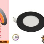M3UO-BK 3W 6500K CRNI UGRADNI OKRUGLI LED PANEL MITEA LIGHTING