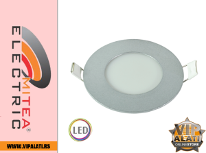M3UO-SIL 3W 6500K srebrni ugradni okrugli LED panel 1 | vipalati.rs