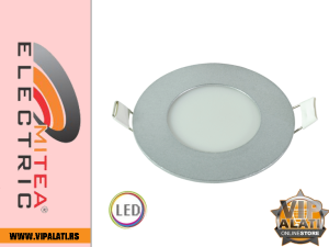 M3UO-SIL 3W 6500K srebrni ugradni okrugli LED panel 1 | vipalati.rs