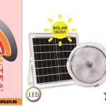 BELA SOLARNA LED PLAFONJERA 1200lm M702005 + SOLARNI PANEL 10W 280x280mm SA DALJINSKIM