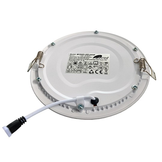 M12UO 12W 3000K beli ugradni okrugli LED panel 4 | vipalati.rs