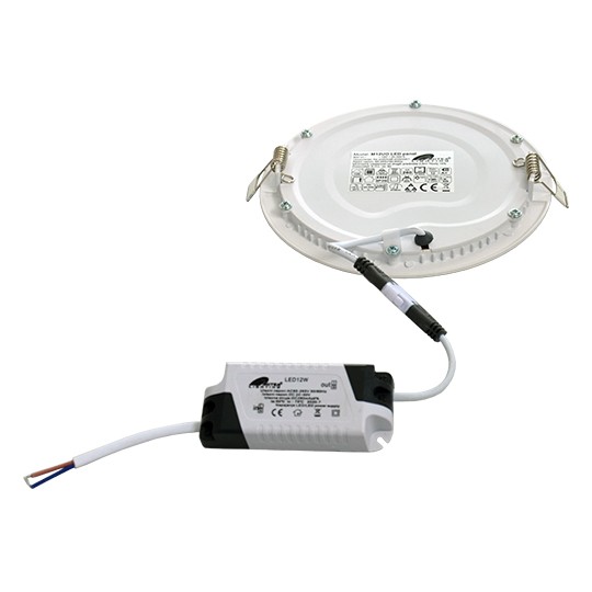 M12UO 12W 3000K beli ugradni okrugli LED panel 5 | vipalati.rs