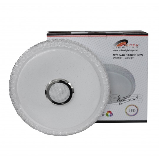M205440-BT WRGB 2x18W fi350mm LED SMD plafonjera sa zvučnikom 5W bluetooth Android iOS APP iLink (muzička plafonjera) smart 10