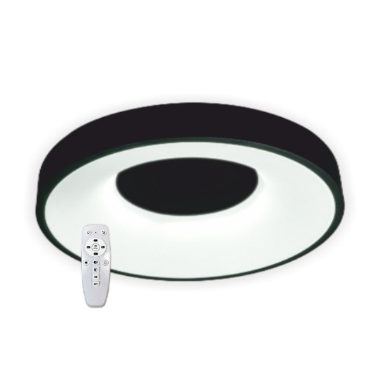 M205466 2x24W 3000~6500K 3CCT LED SMD crna plafonjera sa daljinskim 2.4G 1