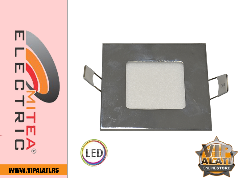 M3UK-CH 3W 6500K hrom ugradni kvadratni LED panel 1 MAIN | vipalati.rs