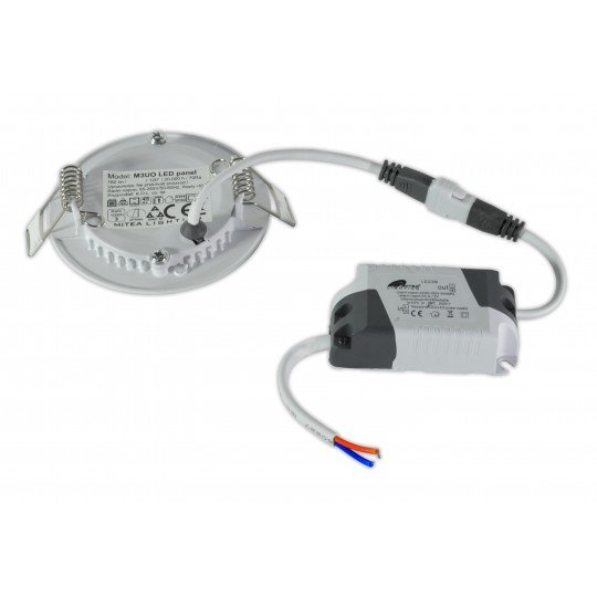 M3UO 3W 6500K beli ugradni okrugli LED panel 3 | vipalati.rs