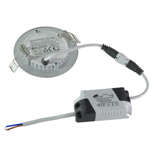 M3UO-SIL 3W 6500K srebrni ugradni okrugli LED panel 5 | vipalati.rs