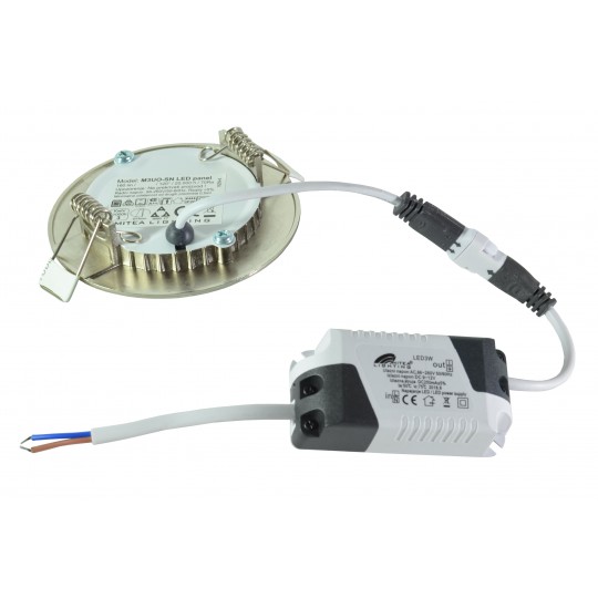M3UO-SN 3W 4000K saten nikl ugradni okrugli LED panel 5 | vipalati.rs
