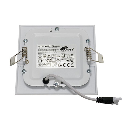 M6UK 6W 6500K beli ugradni kvadratni LED panel 5 | vipalati.rs