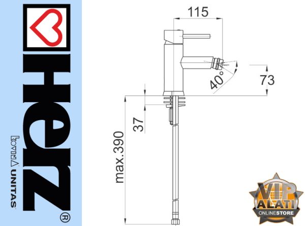 BATERIJA ZA BIDE FRESH F50 00537 HERZ UNITAS - Image 2