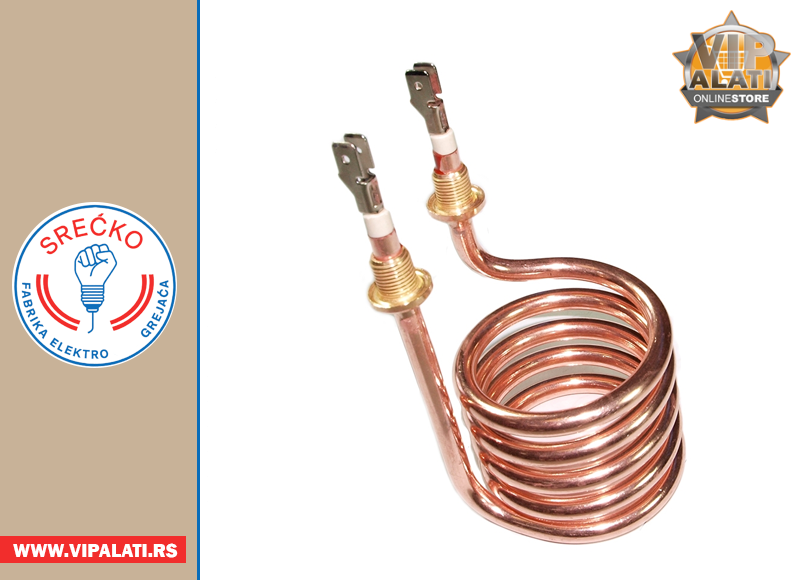 GREJAČ ZA BOJLER 2000 W/230 V SPIRALNI (1001) - FEG SREĆKO