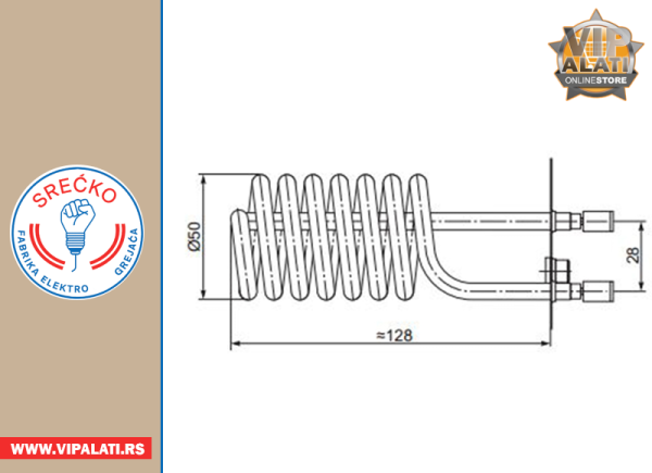 GREJAČ ZA MALI BOJLER 10L 2000 W/230 V  STANDARD  (1021) - FEG SREĆKO - Image 2