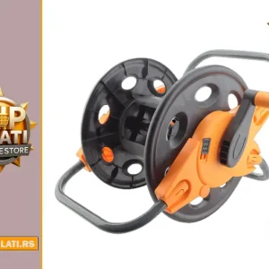 Motalica za crevo bez točkova TG-3983 – prenosiva ručna motalica za baštensko crevo sa narandžastom ručkom