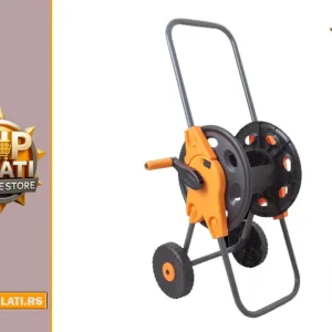 Motalica za crevo sa točkovima TG-3985 – baštenska kolica motalica sa narandžastom ručkom i gumiranim točkovima