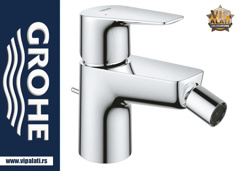 Baterija za bide GROHE BauEdge New 2021 23331001 hrom jednoručna slavina za kupatilo