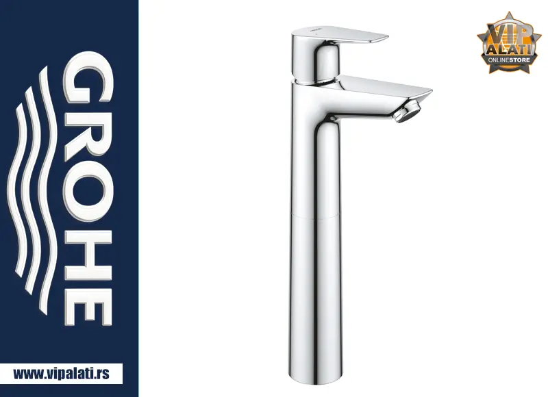GROHE BauEdge New 2021 23761001 XL baterija za umivaonik hrom jednoručna slavina za nadgradni umivaonik