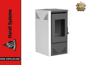 Kamin na pelet Mareli Jade 6kW crni moderan pelet kamin za ekonomično grejanje