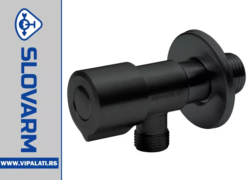 EK ventil 1/2-3/8 INOX BLACK TE-66N.1 DN15xDN10 400271 SLOVARM crni nerđajući ugaoni ventil