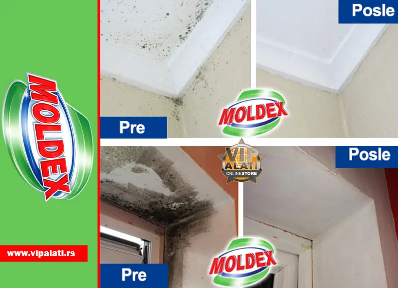 MOLDEX sredstvo protiv buđi i gljivica 500 ml sprej za uklanjanje buđi, plesni, algi i bakterija sa zidova, pločica i fuga.